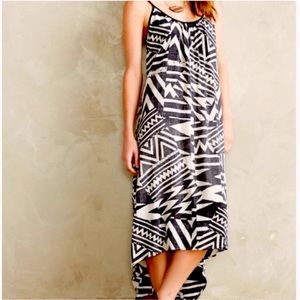 ANTHROPOLOGIE | La Vi by Sam & Lavi Maxi Dress Tribal Sleeveless High Lo XS